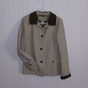 LL Bean short coat. Size Med. Flannel lined